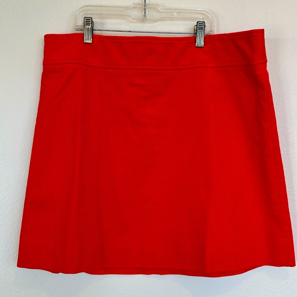J.Crew Red Corduroy mini skirt sz12 NWT